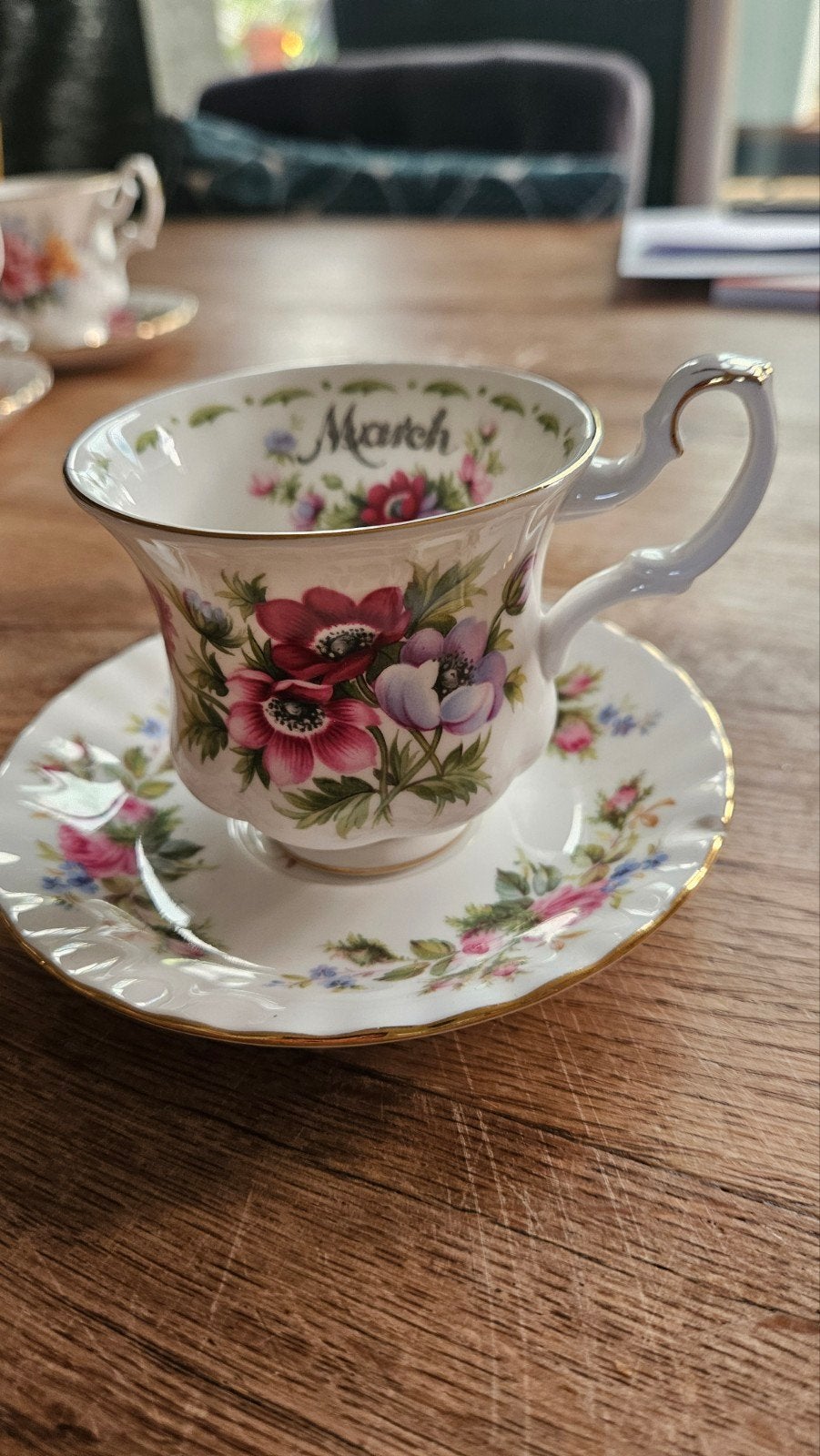 Royal Albert  Flower of the Month Anemones Kop en Schote, Ophalen of Verzenden