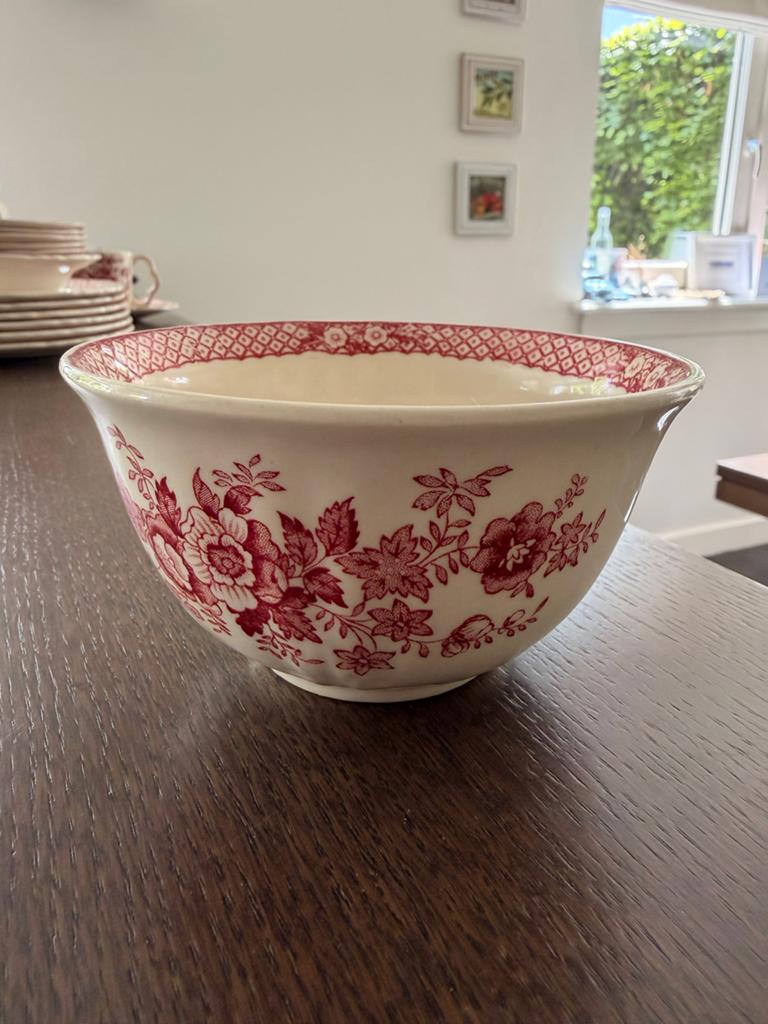 Mason's Ironstone Kommetje - Rood Bloemenpatroon, Ophalen of Verzenden