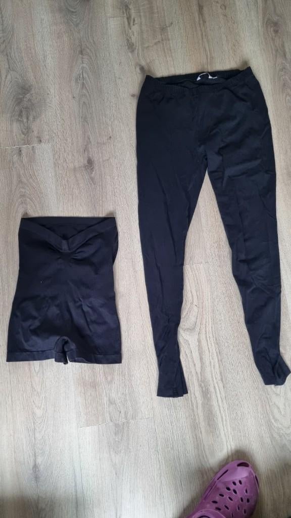 Positie lange legging en korte legging, Ophalen of Verzenden, Zo goed als nieuw, Zwart, Broek of Spijkerbroek