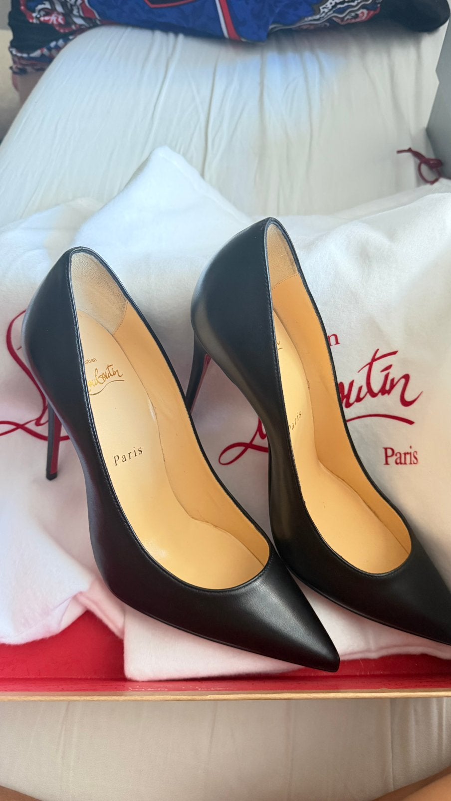 Christian louboutin hakken 37 zwart 8cm hak, Pumps, Zwart, Nieuw, Ophalen of Verzenden