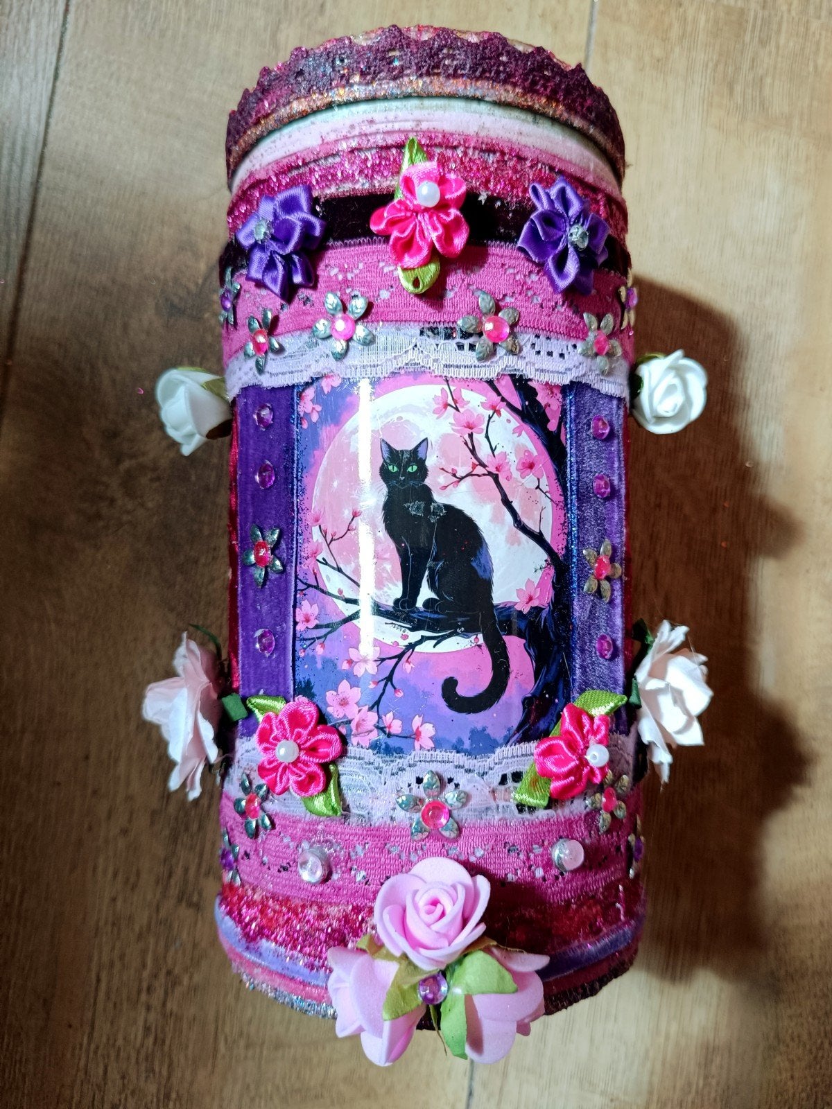 Black Cat Fantasy Art, Ophalen of Verzenden, Nieuw, Rond, Overige materialen