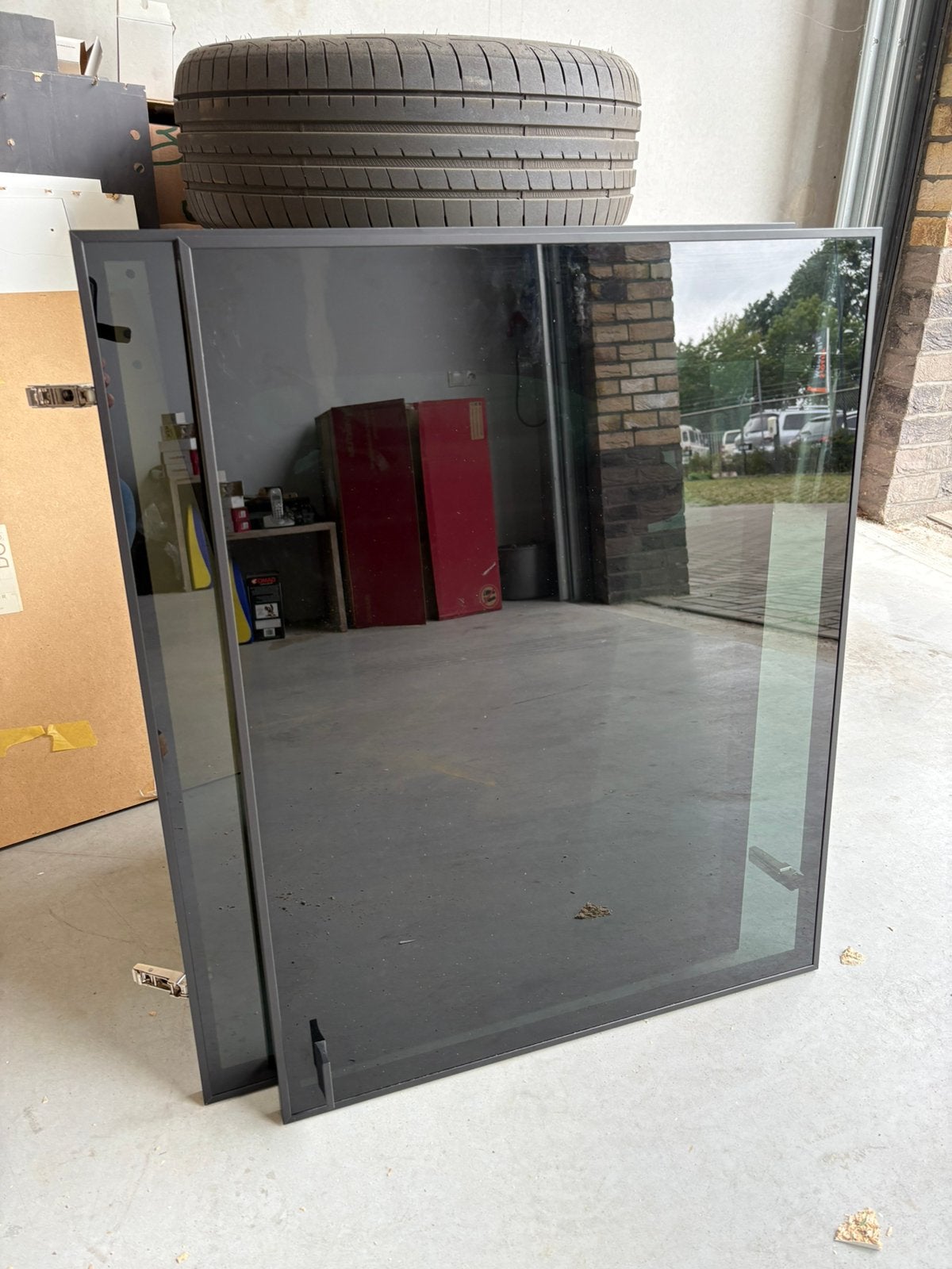 Keukendeurtje, glas, Ophalen, 50 tot 100 cm, Zo goed als nieuw, Minder dan 100 cm