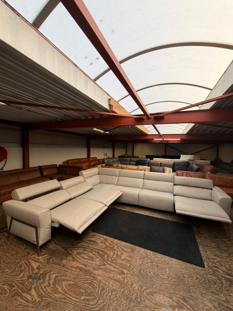 Design leren hoekbank relax bank bankstel Natuzzi Z.G.A.N., 125 cm of meer, Mariansoliak8@gmail.com, Ophalen of Verzenden, Zo goed als nieuw