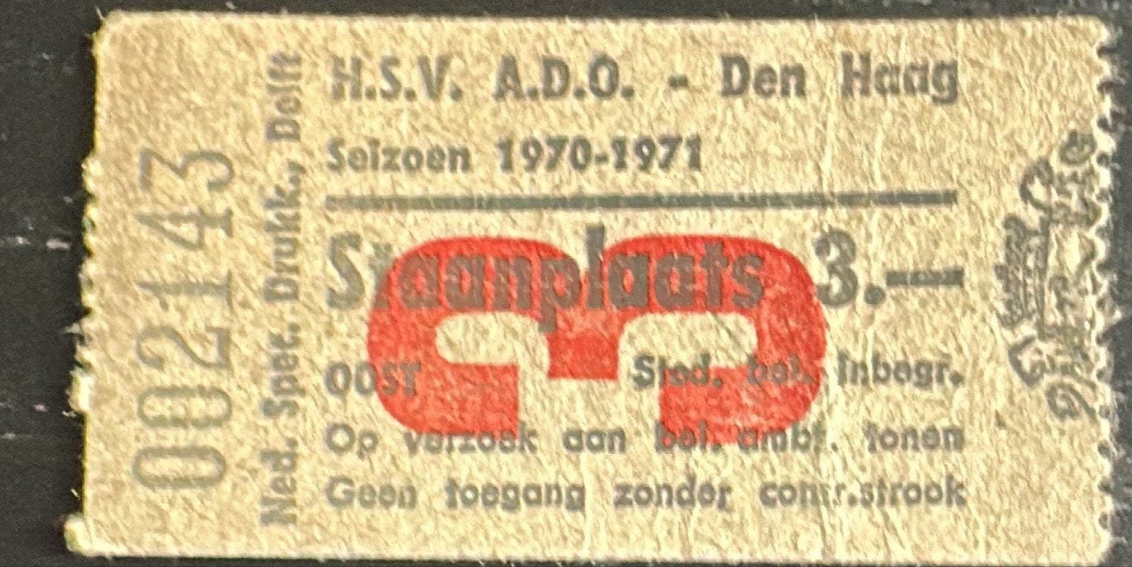 Info gezocht ADO Den Haag ticket seizoen 1970/71, Ophalen of Verzenden, Overige binnenlandse clubs