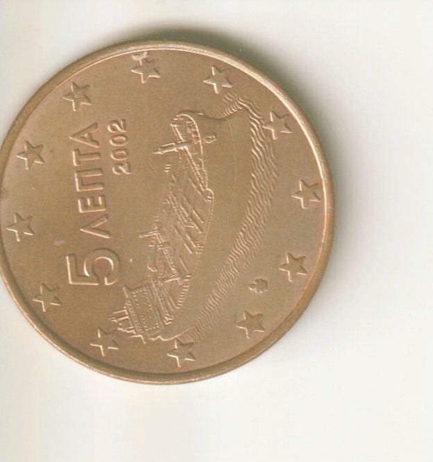 5 cent 2002 griekenland, Verzenden, Griekenland, 5 cent