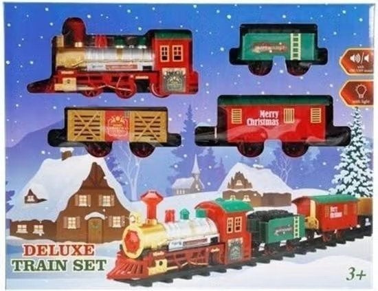 Deluxe treinset voor 'n kerstdorp, rails en geluidseffecten, Ophalen of Verzenden, Zo goed als nieuw