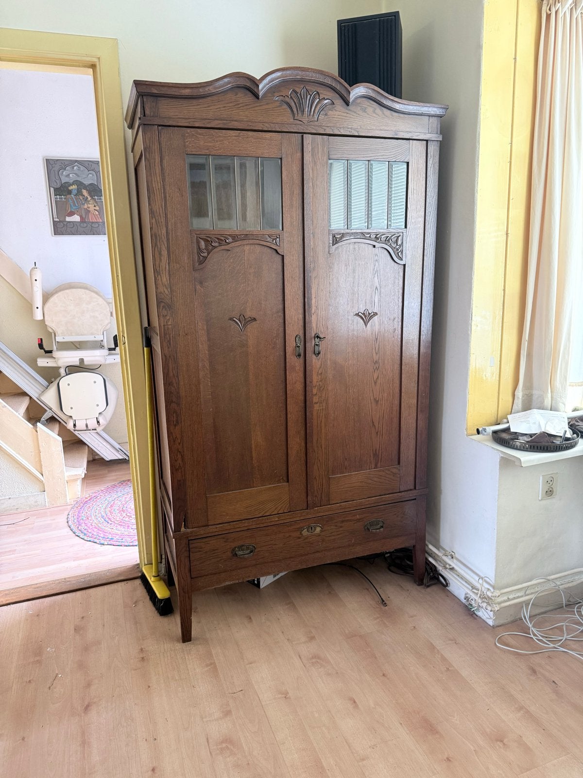 Prachtige vintage Franse kast - Eikenhout, Antiek en Kunst, Antiek | Meubels | Kasten, Ophalen