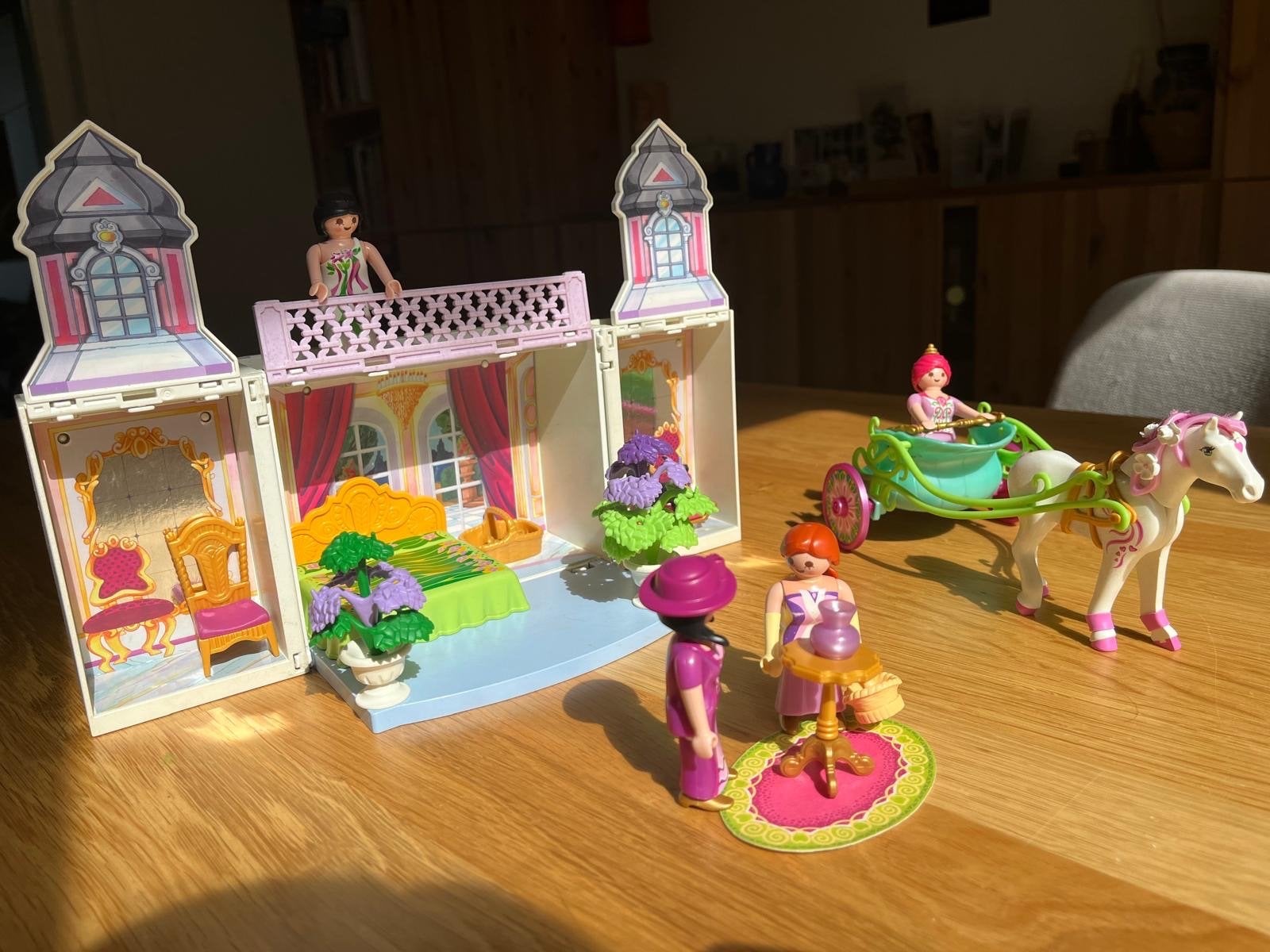 Playmobil Prinsessen Kasteel met Koets en Figuren, Ophalen of Verzenden, Gebruikt, Meisje