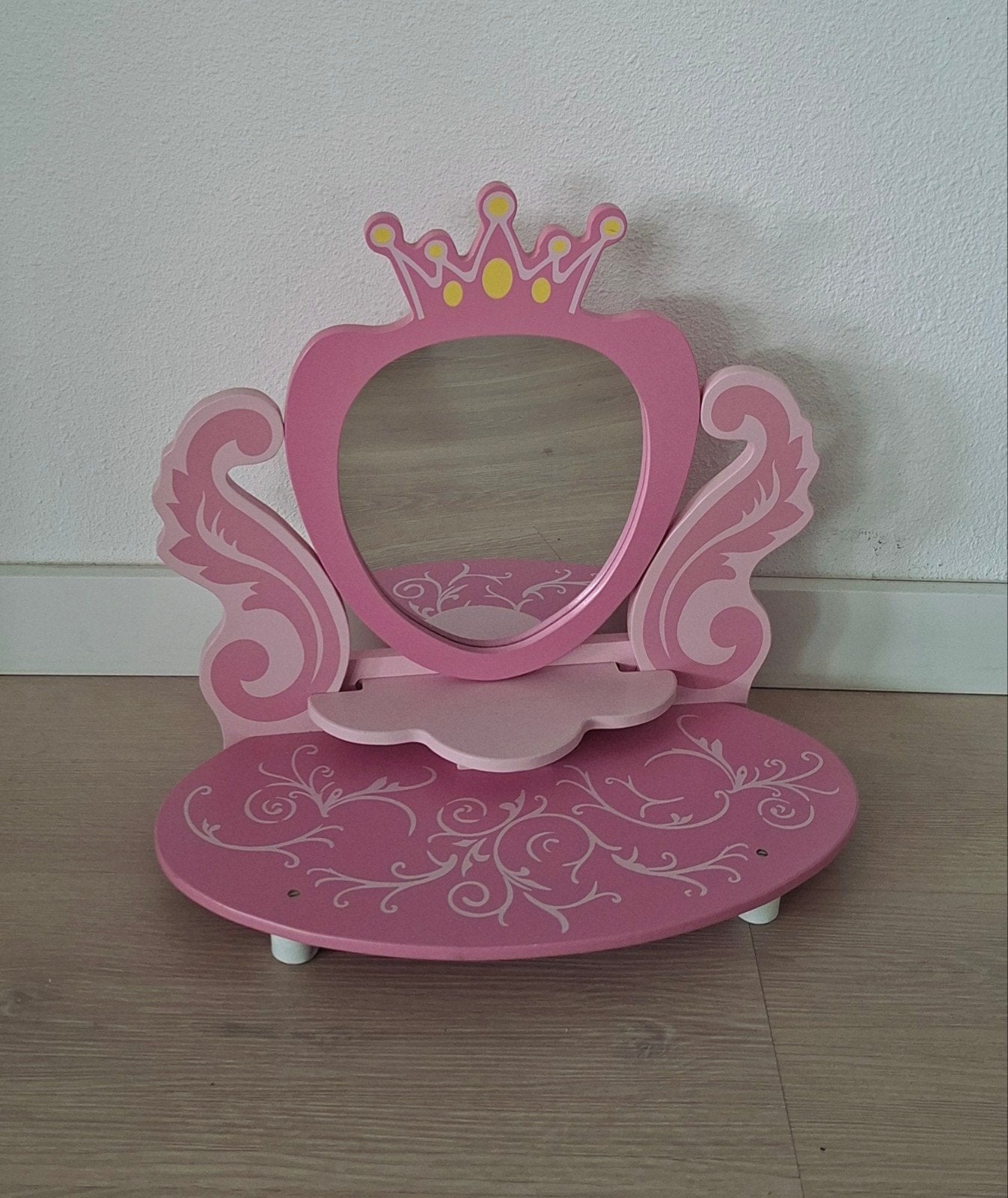 Roze prinsessen kaptafel met spiegel, Ophalen, Gebruikt, Meisje