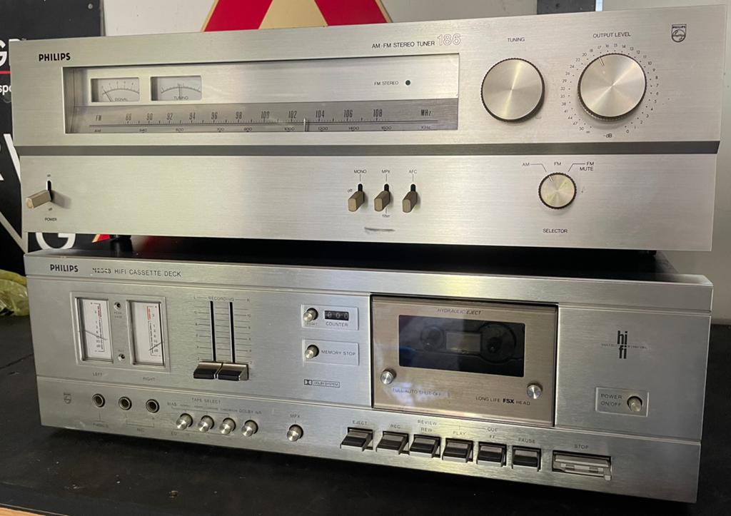 Philips Tuner en cassettedeck, Ophalen, Gebruikt, Cassettedeck, Philips