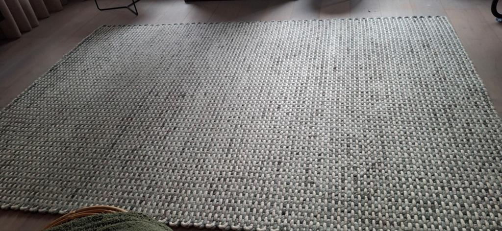 Stijlvol vloerkleed - Groen/grijs, Grijs, 200 cm of meer, Ophalen of Verzenden, Zo goed als nieuw