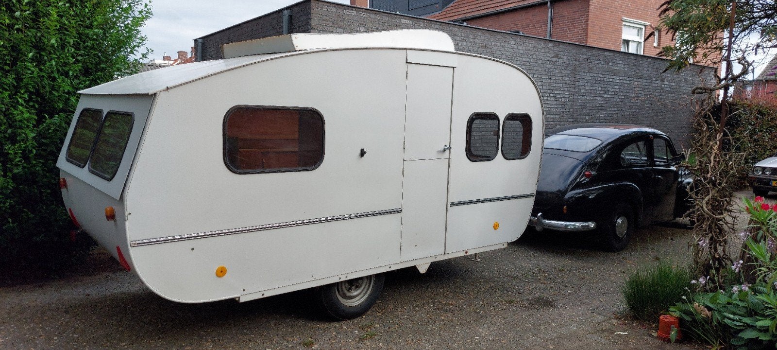 Oldtimer caravan 1974 voor 6 personen slechts 470 kg, Caravans en Kamperen, Overige merken, Standaardzit, Dwarsbed, Tot en met 6