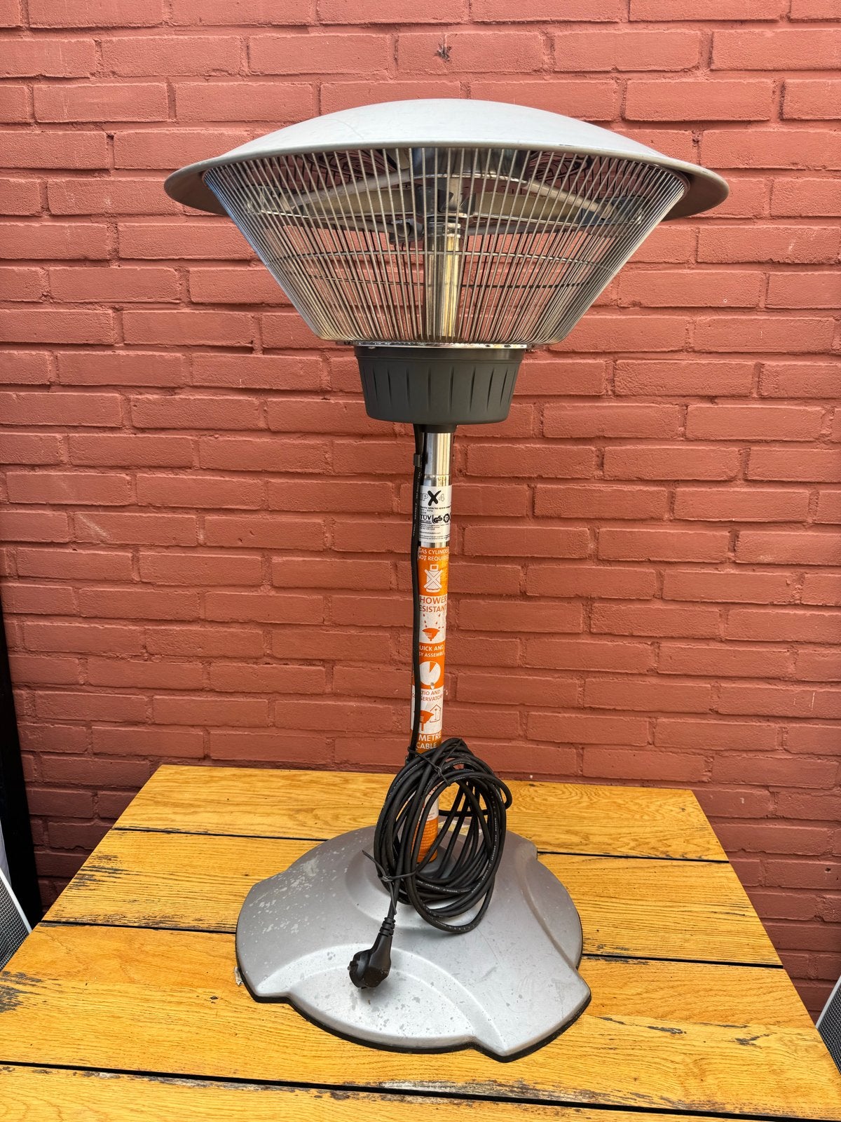 Terrasheater tafelmodel met 2 warmtestanden, Tuin en Terras, Gebruikt, Vloer, Waterbestendig, Ophalen