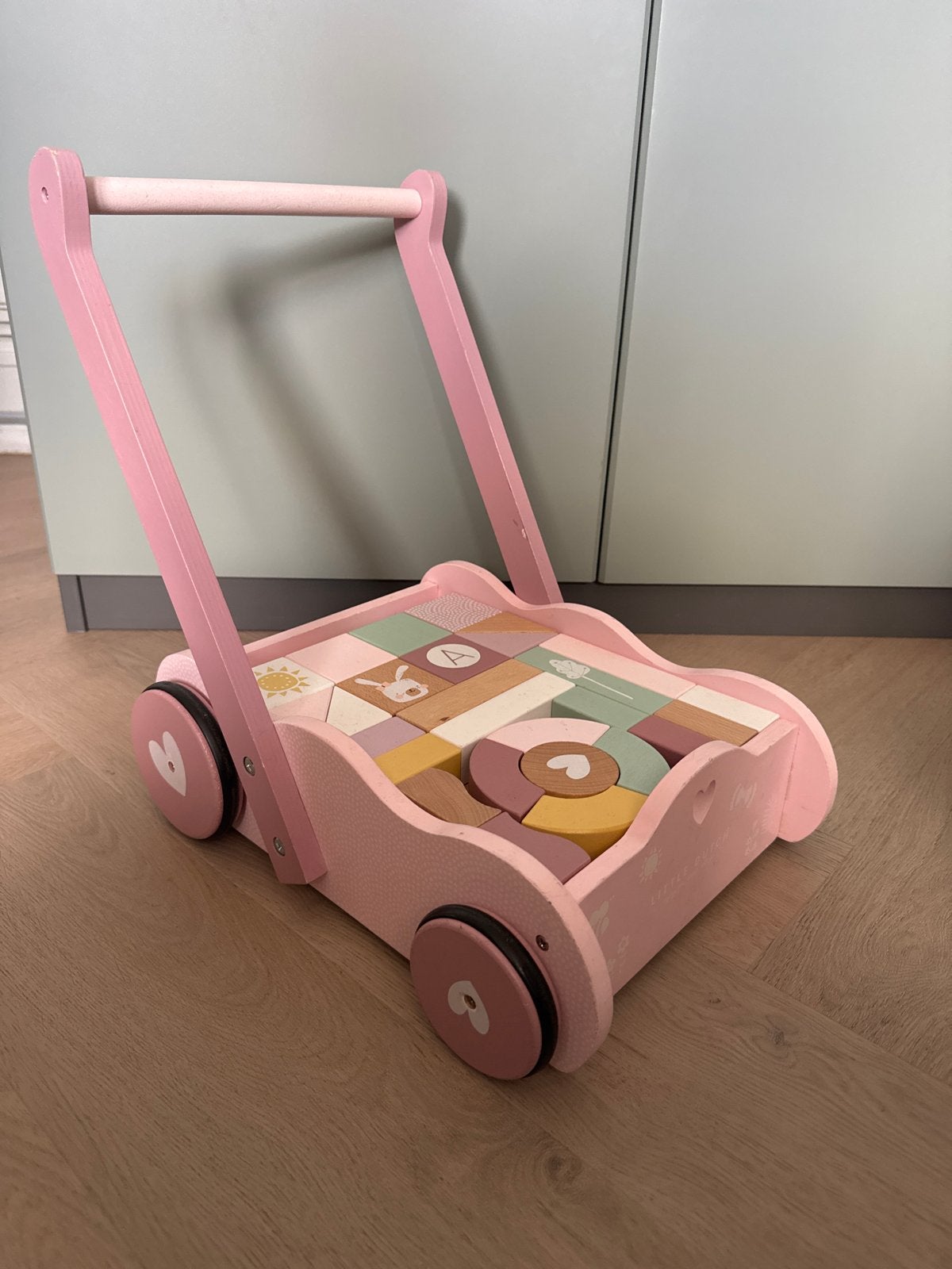Little Dutch loopwagen met blokken, Ophalen of Verzenden, Zo goed als nieuw, Meisje