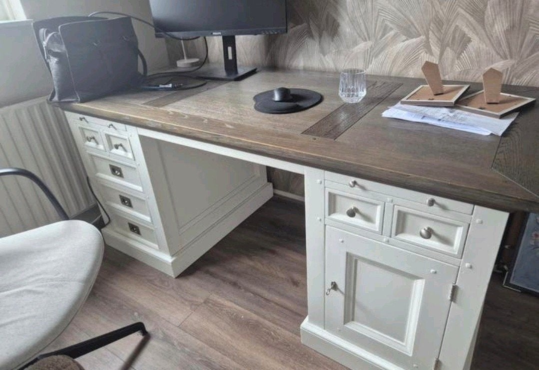 Prachtig landelijk bureau van Troubadour, Huis en Inrichting, Bureaus, Ophalen, Gebruikt, Hout, Bruin