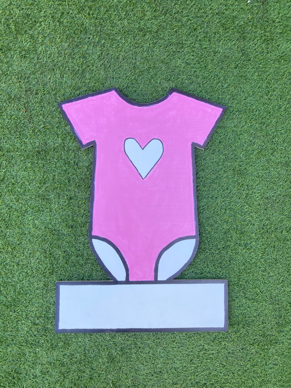 Geboortebord roze rompertje, Kinderen en Baby's, Kraamcadeaus en Geboorteborden, Ophalen of Verzenden, Nieuw, Geboortebord