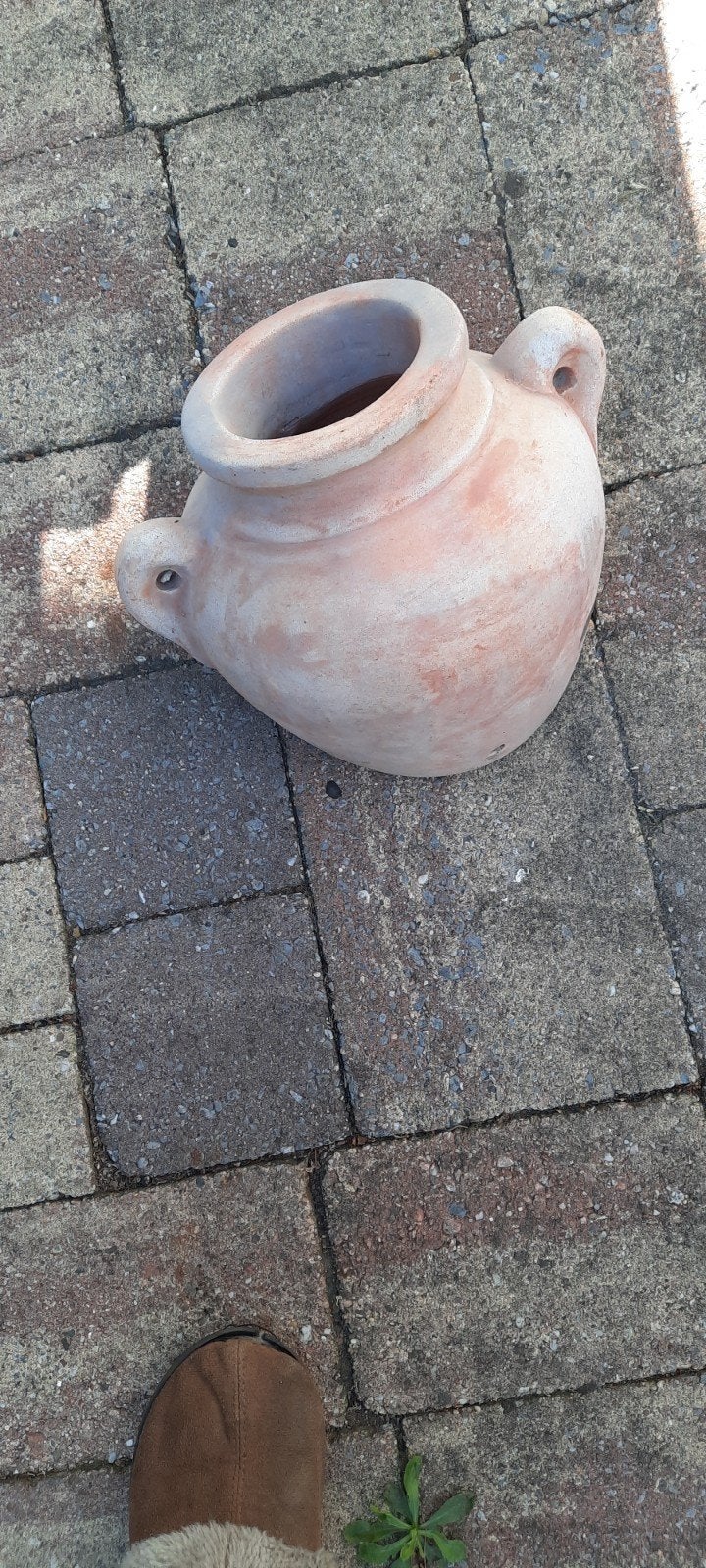 Terracotta bloempot met oren - Tuin decoratie, Ophalen of Verzenden