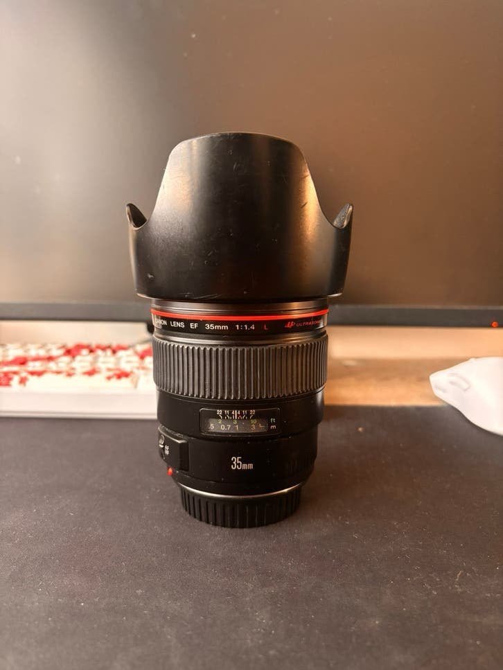 Canon 35MM f/1.4 L voor canon EF camera’s, Canon, 35 mm, Zo goed als nieuw, Canon EF