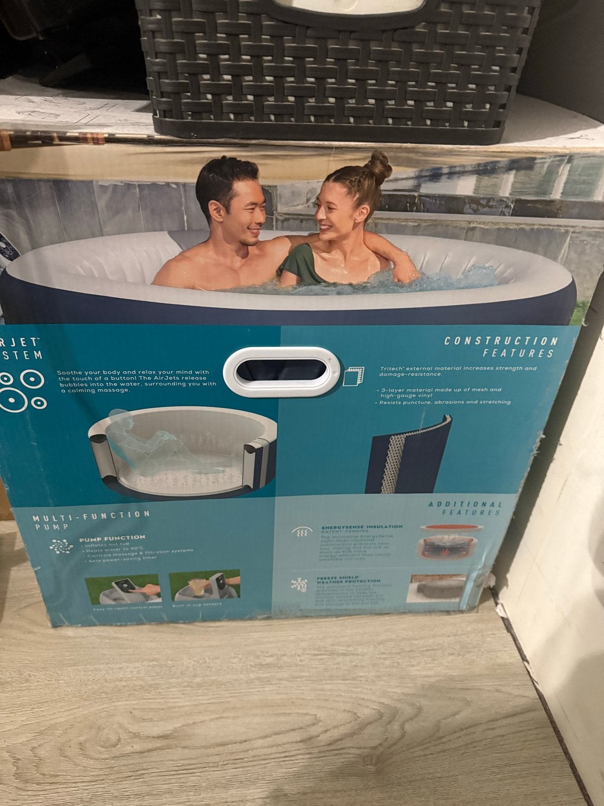 Bestway Lay-Z-Spa Miami AirJet opblaasbare jacuzzi, Ophalen of Verzenden, Zo goed als nieuw, Pomp, Opblaasbaar