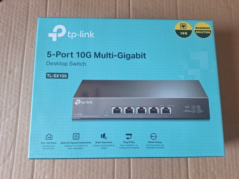 TP-Link TL-SX105 5-Poorts 10G Multi-Gigabit Desktop Switch, Computers en Software, Netwerk switches, Ophalen of Verzenden, Nieuw