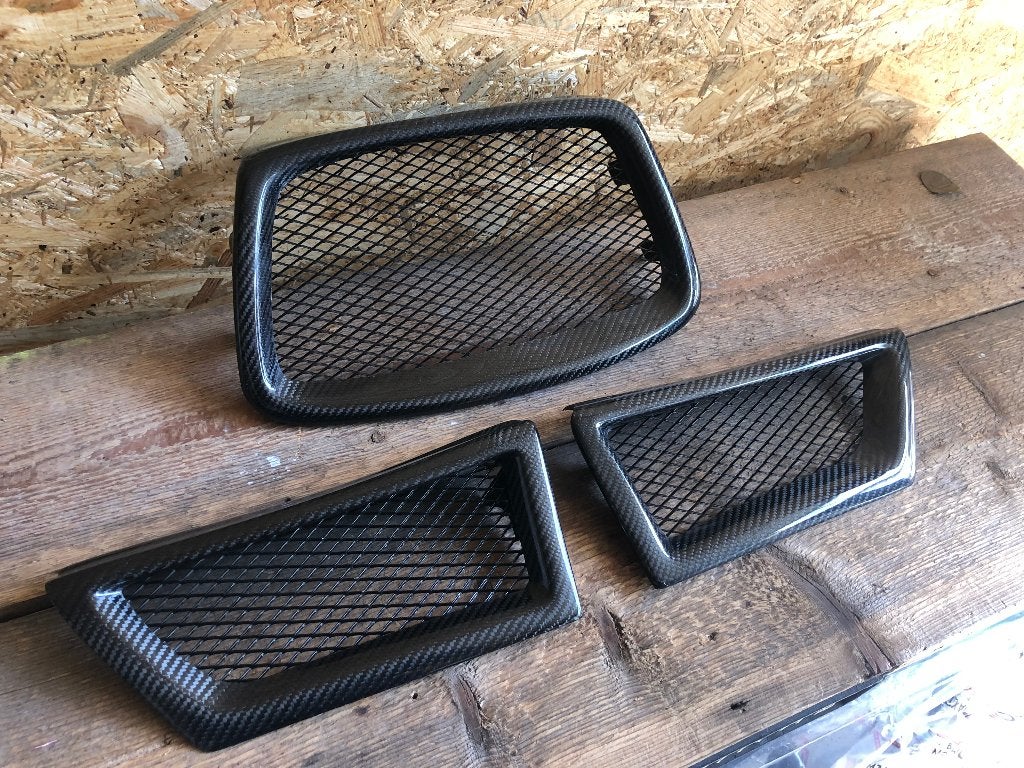 JapPower Carbon grill grille 3 delig - Subaru Impreza 06-07, Ophalen of Verzenden