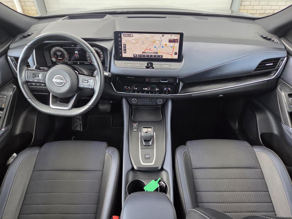 Nissan Qashqai 1.3 MHEV Xtronic Tekna / Trekhaak 1800KG / Ad, Euro 6, Leder en Stof, Zwart, Origineel Nederlands