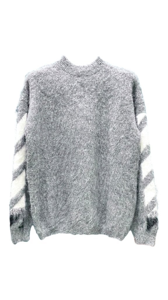 Off-White Mohair wolmix knit trui Maat XL, Kleding | Heren, Ophalen of Verzenden, Nieuw, Maat 56/58 (XL), Zwart