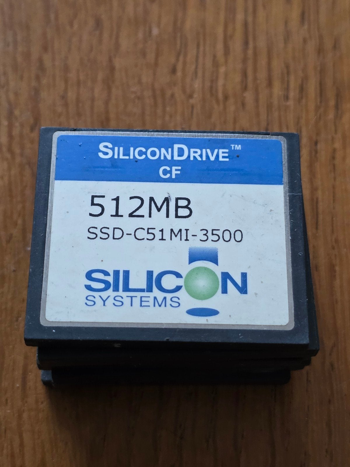 Compact Flash Kaart 512MB SiliconDrive SSD-C51MI-3500, Gebruikt, SiliconDrive, Minder dan 2 GB, Ophalen of Verzenden