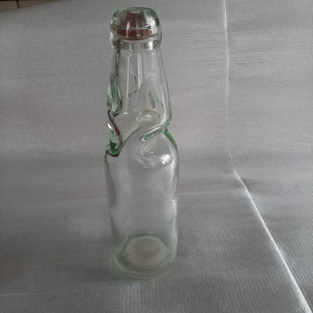 antiek blank glazen flesje, kogel of knikker flesje SB, Antiek en Kunst, Ophalen