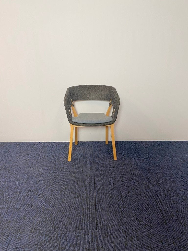 2 x Vergaderstoel Kusch & Co 3000 Njord, donkergrijs / hout, Ophalen, Gebruikt, Twee, Stof