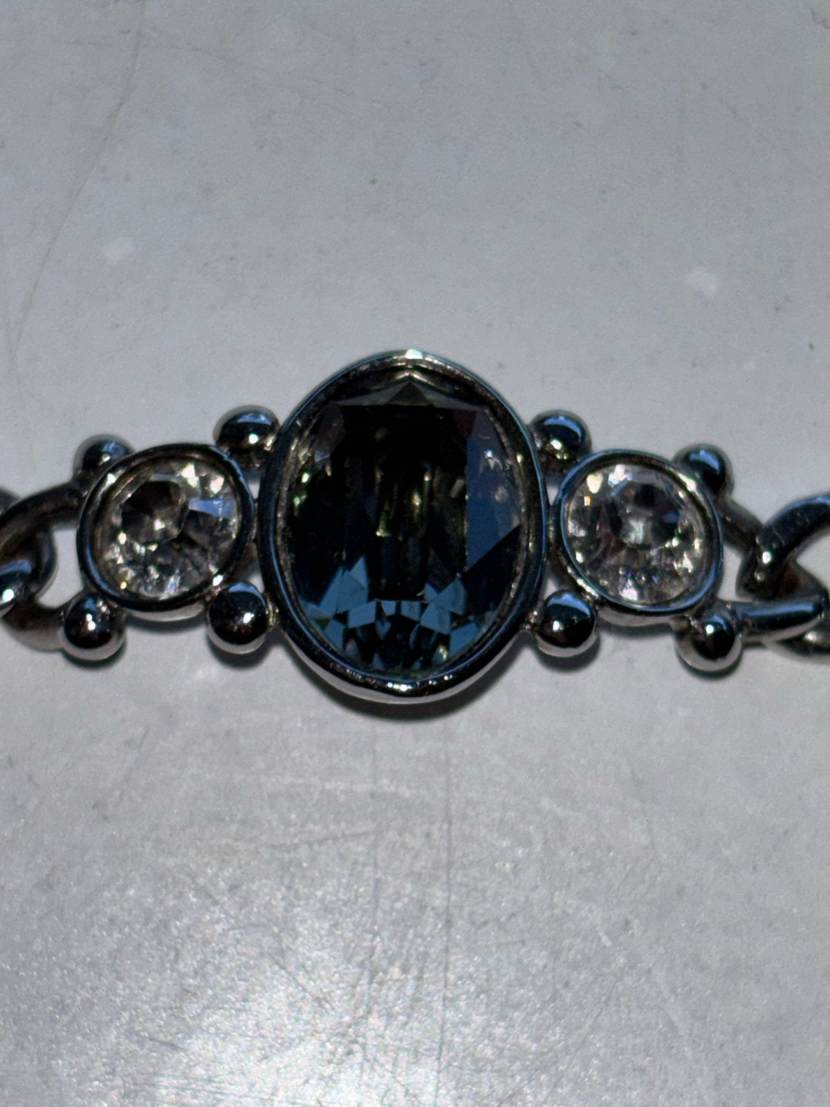 Vintage Dyrberg Kern statement-armband met kristallen uniek, Met kristal, Staal, Ophalen of Verzenden, Zo goed als nieuw