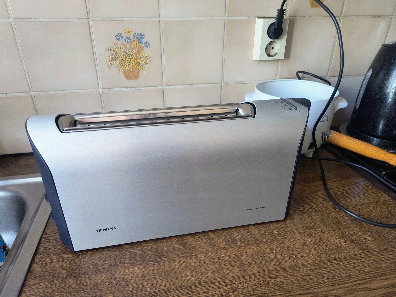 Siemens Toaster - Zilverkleurig, Lange Sleuf, Ophalen of Verzenden, Gebruikt