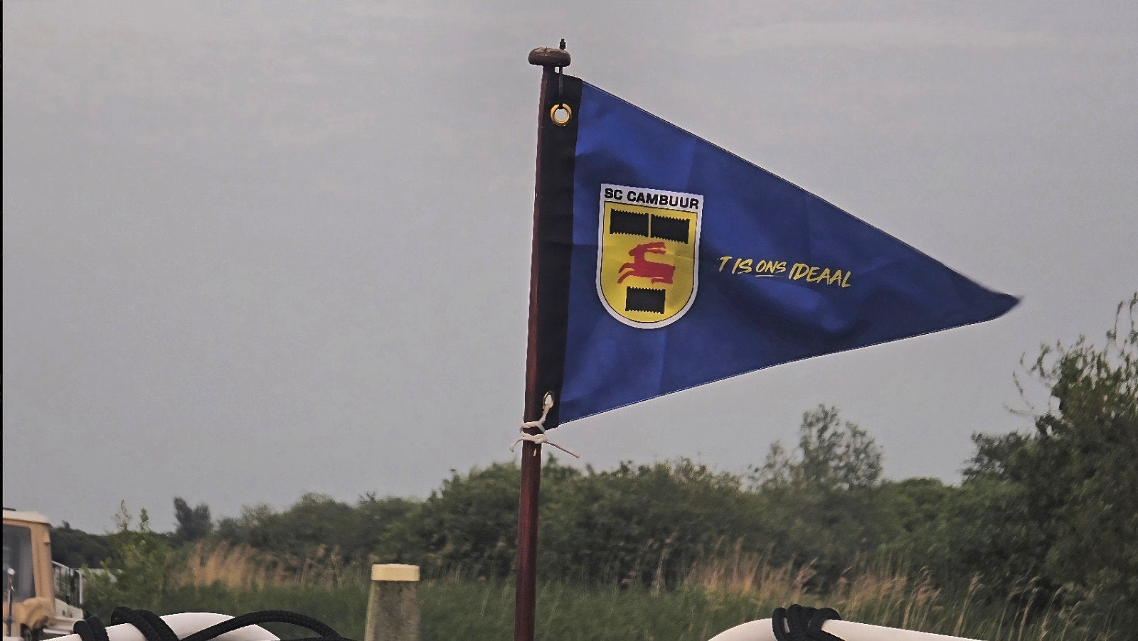 SC Cambuur bootvlag 30x45cm dubbelzijdig, Diversen, Vlaggen en Wimpels, Ophalen of Verzenden, Nieuw