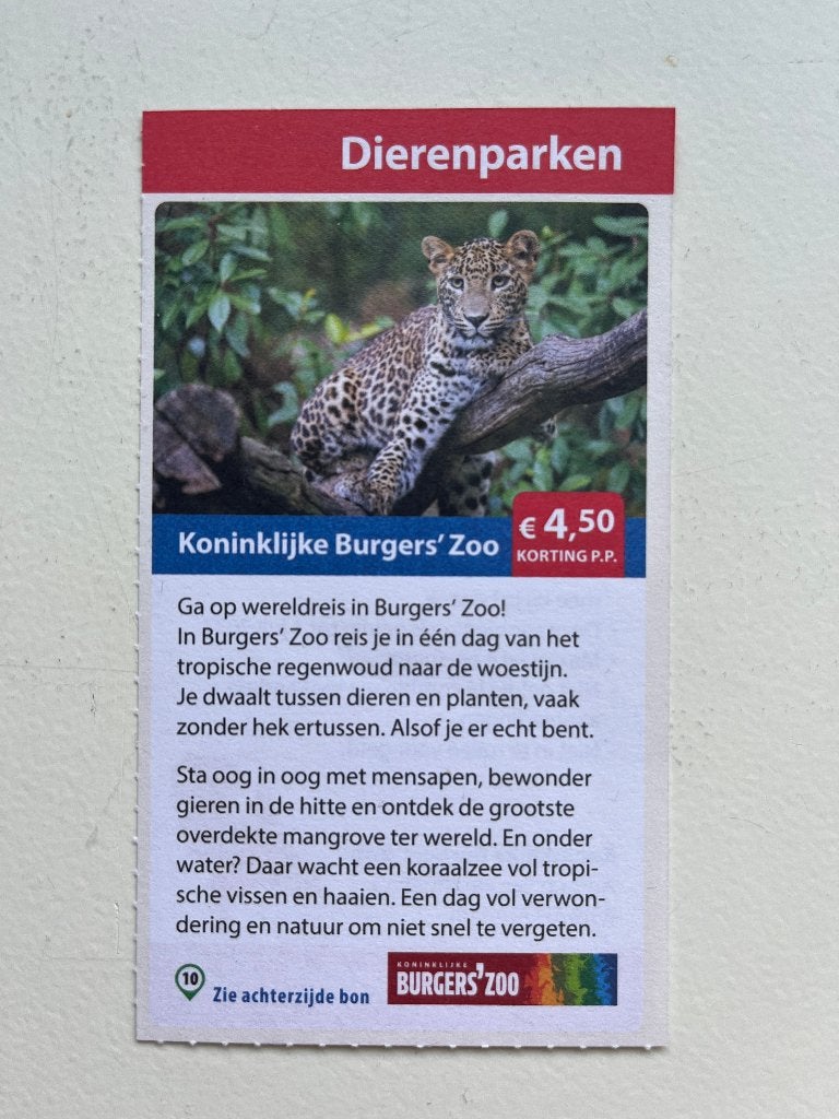 Kortingsbon/code Burgers' Zoo, Drie personen of meer, Kortingsbon, Overige typen