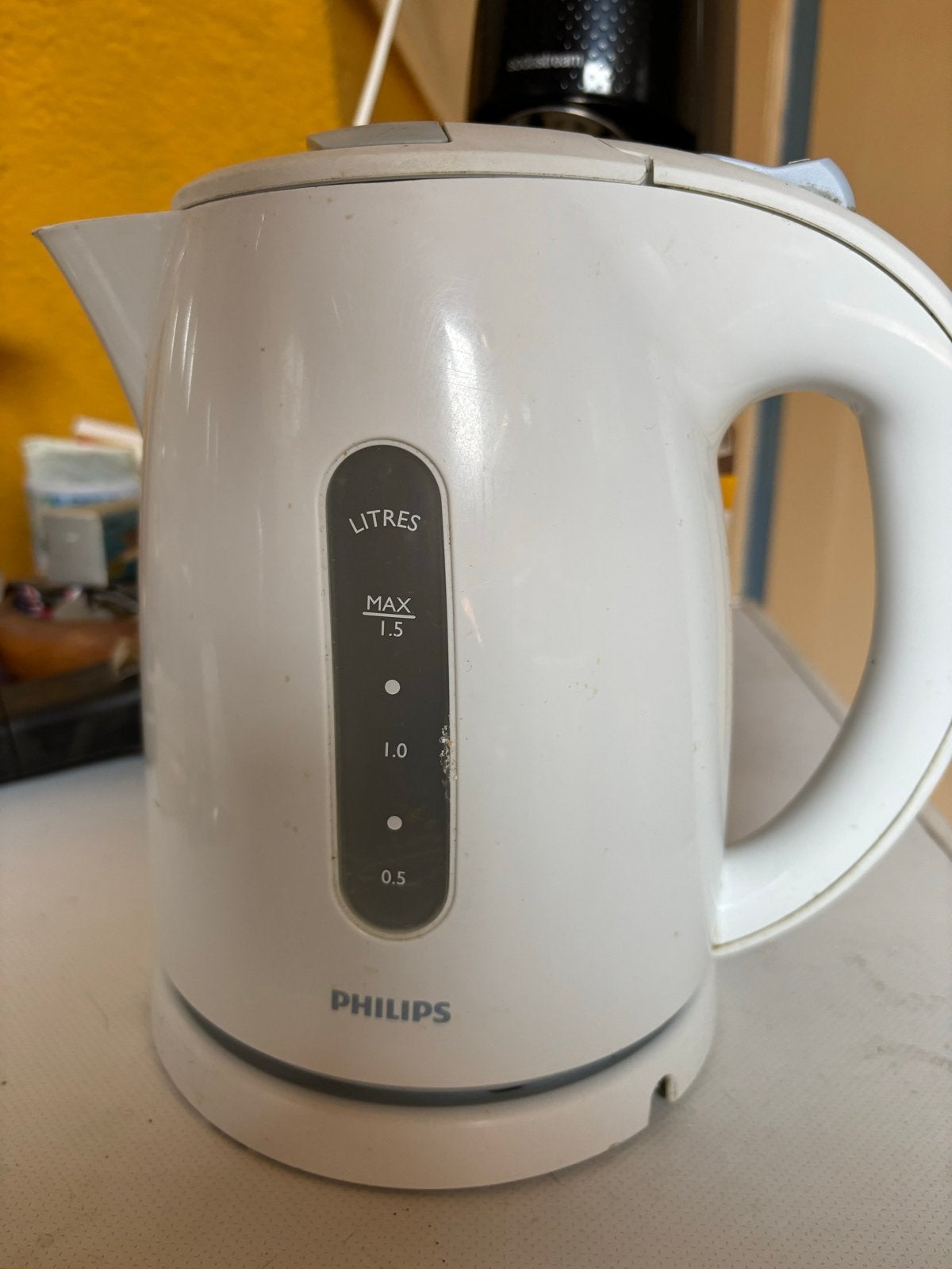 Philips Waterkoker - Wit - 1.5 Liter, 1 tot 2 liter, Verzenden, Gebruikt, Draadloos