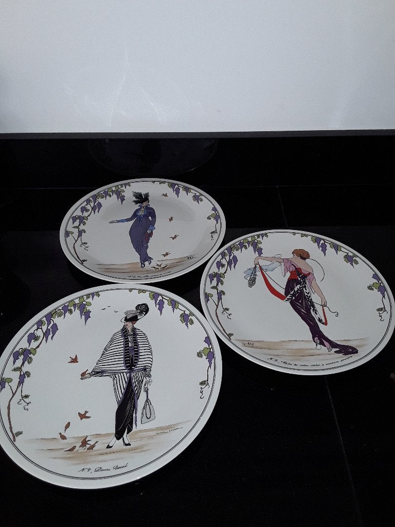 3 Villeroy en boch Decor1900 dinerborden, Verzenden, Villeroy & Boch, Zo goed als nieuw, Bord(en)