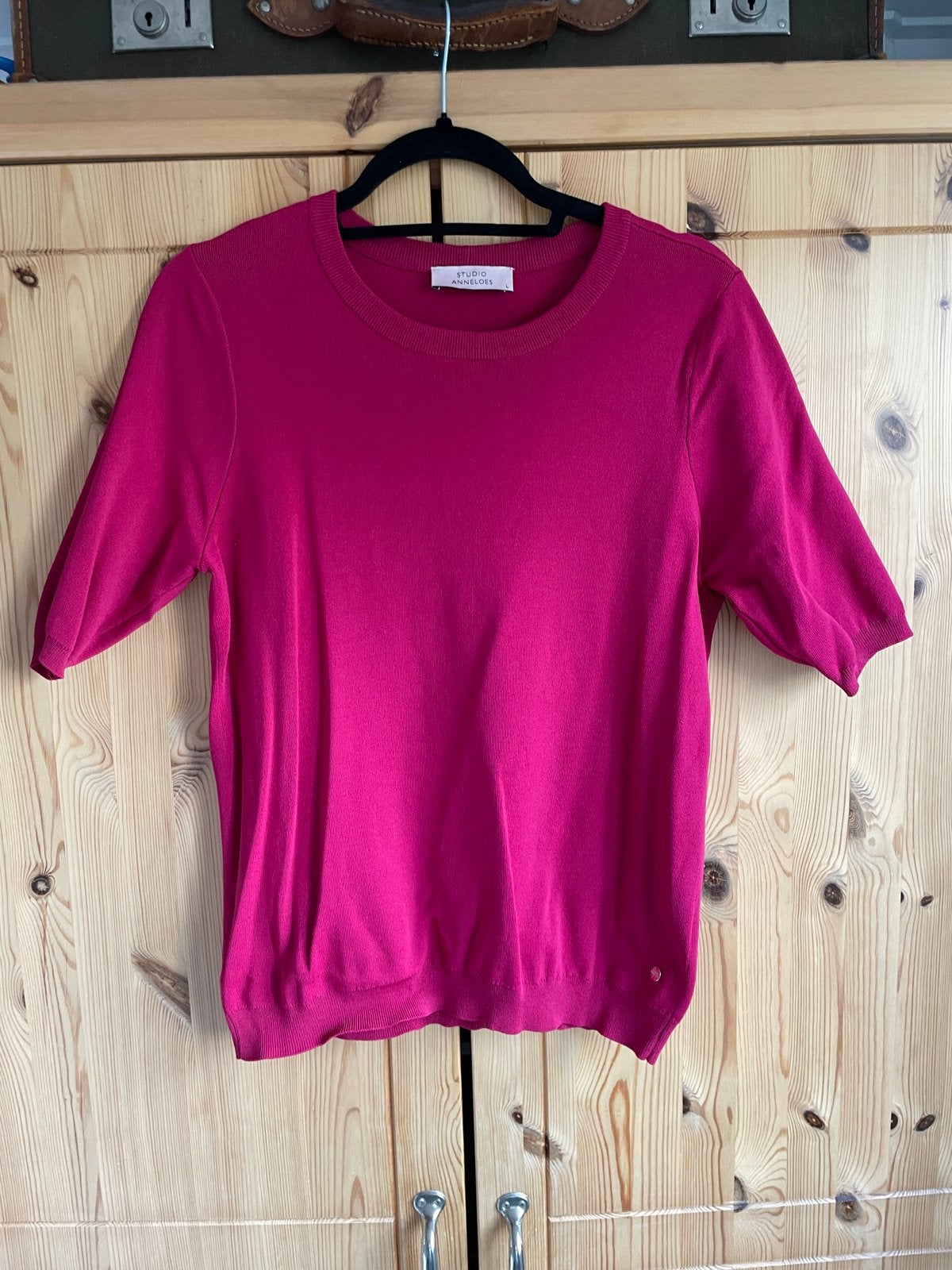 Donkerroze lana pullover Studio Anneloes - Maat L, Ophalen of Verzenden, Zo goed als nieuw, Maat 42/44 (L), Roze