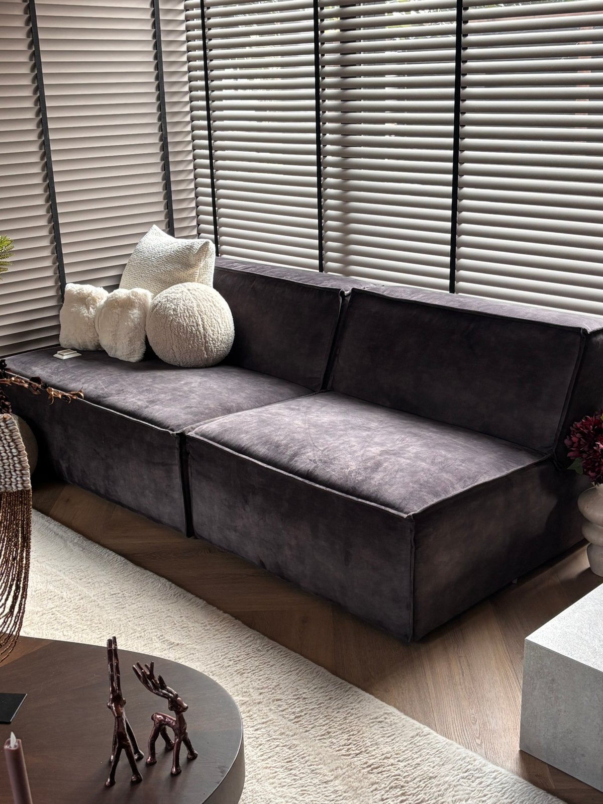 Rivièra Maison The Jagger velours bank, ook per deel te koop, Ophalen, Gebruikt, Stof