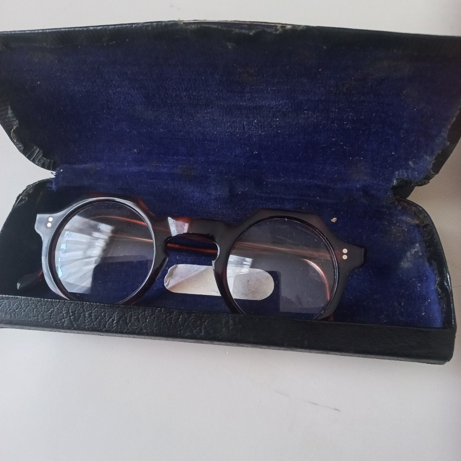 Vintage ronde bril  schilpad, Ophalen of Verzenden, Zo goed als nieuw, Overige materialen