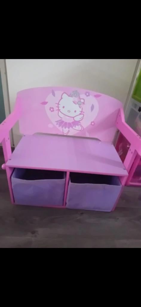 Kinder stoel hello kitty bank houten stoel disney bed, Ophalen, Gebruikt, Stoel(en)