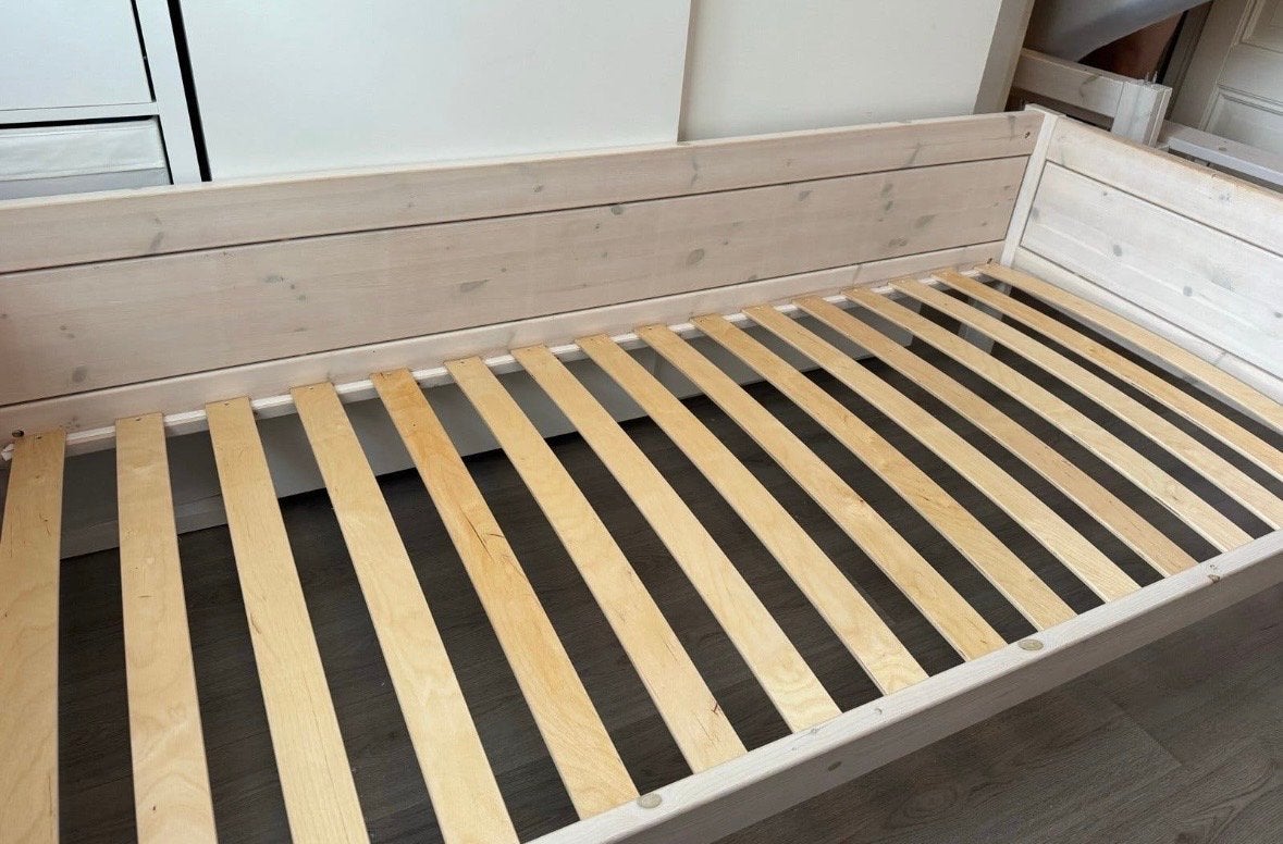 Lifetime bed + om te bouwen tot hoogslaper, Ophalen, 85 tot 100 cm, Gebruikt, Hoogslaper of Stapelbed