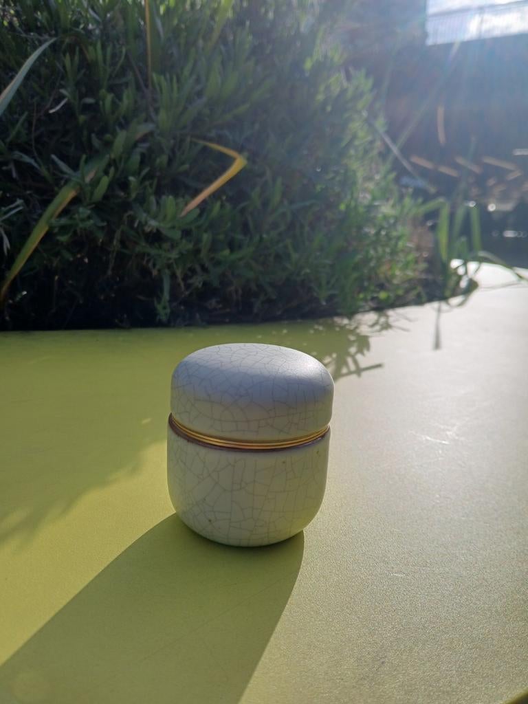 Porseleinen matcha opbergdoosje ongebruikt, Antiek en Kunst, Ophalen