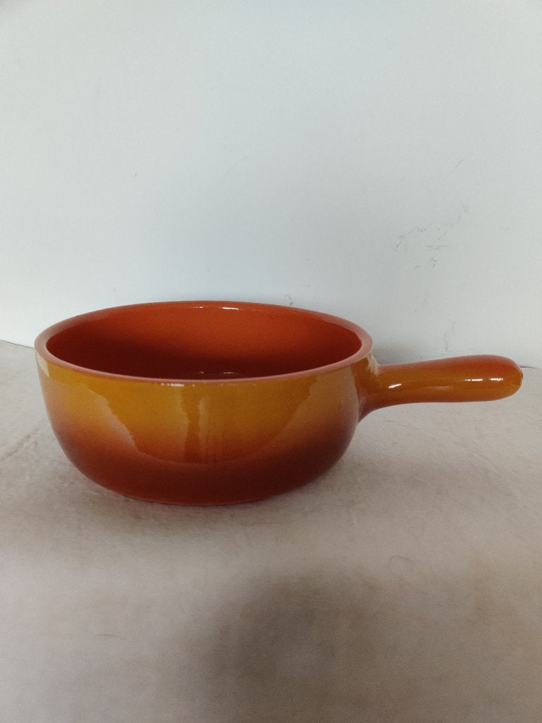 1 geel-bruin saus schaaltje, 7X18 cm., Gebruikt, Ophalen of Verzenden, Bord(en), Overige stijlen