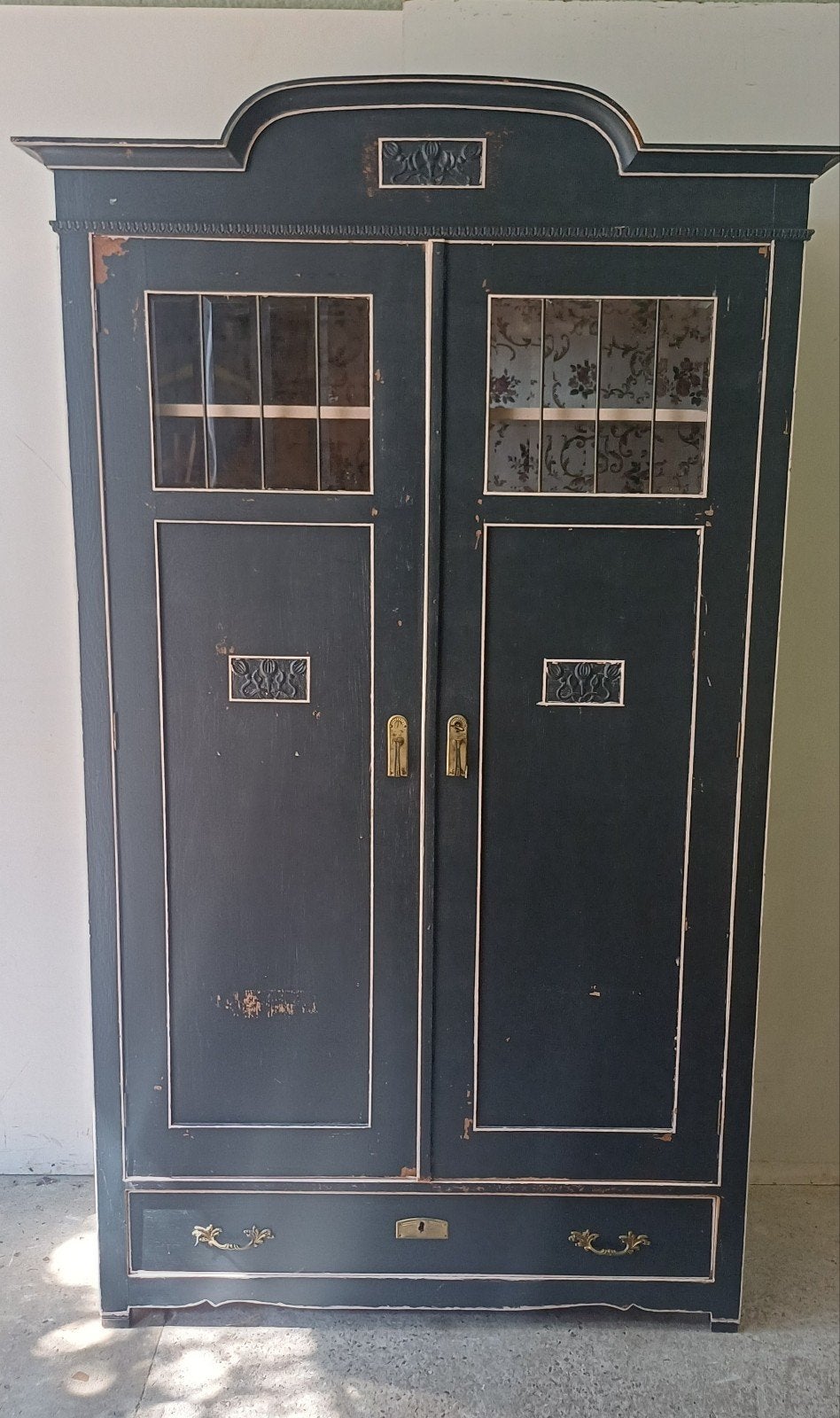 Vintage brocante  kast kledingkast buffetkast, Huis en Inrichting, Ophalen, Gebruikt