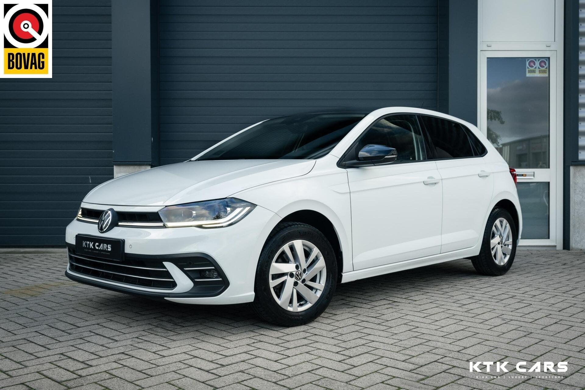 Volkswagen Polo 1.0 TSI Virtual|Line|ACC|Sfeer|CarPlay|Stoel, Adaptive Cruise Control, Stof, Gebruikt, Wit