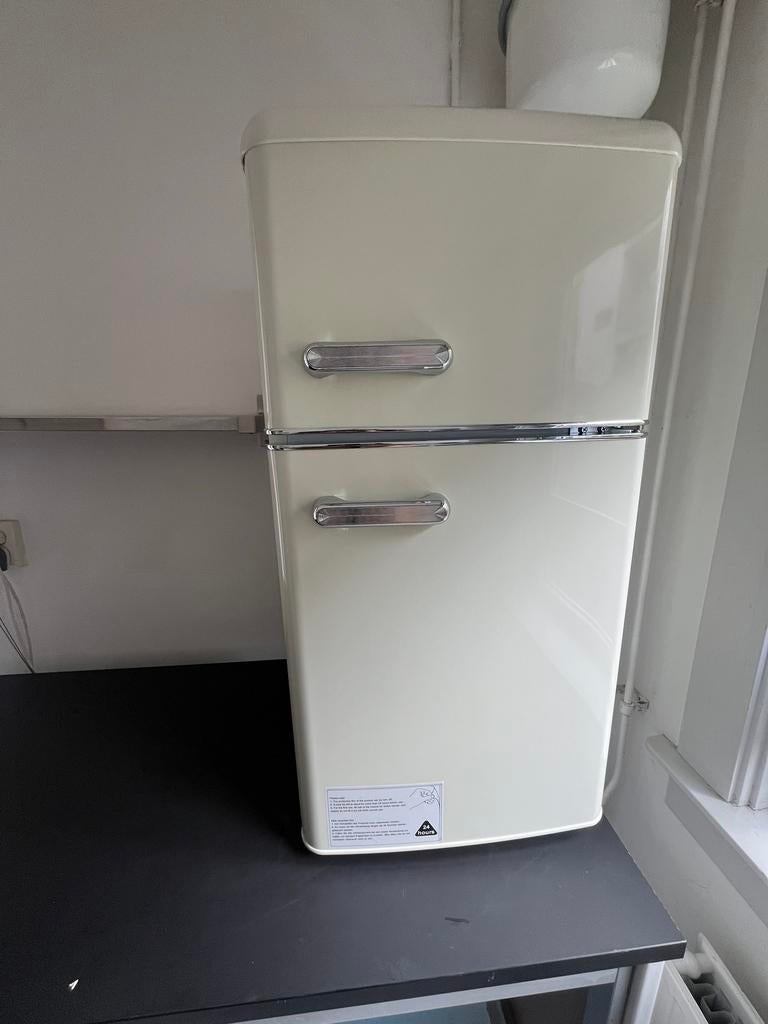 Retro koelkast - koelvriescombinatie 72 liter (NIEUW), Minder dan 45 cm, Met vriesvak, Ophalen, 85 tot 120 cm