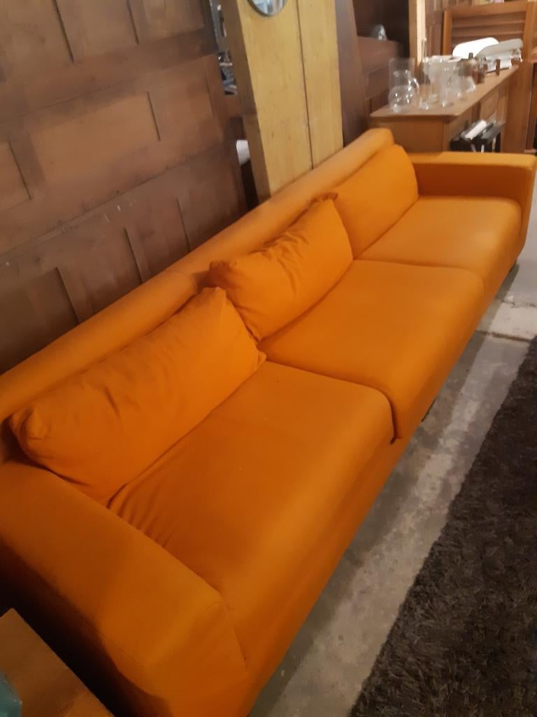 Orange gealux designbank  bank, Ophalen, Gebruikt, Driepersoons, 75 tot 100 cm