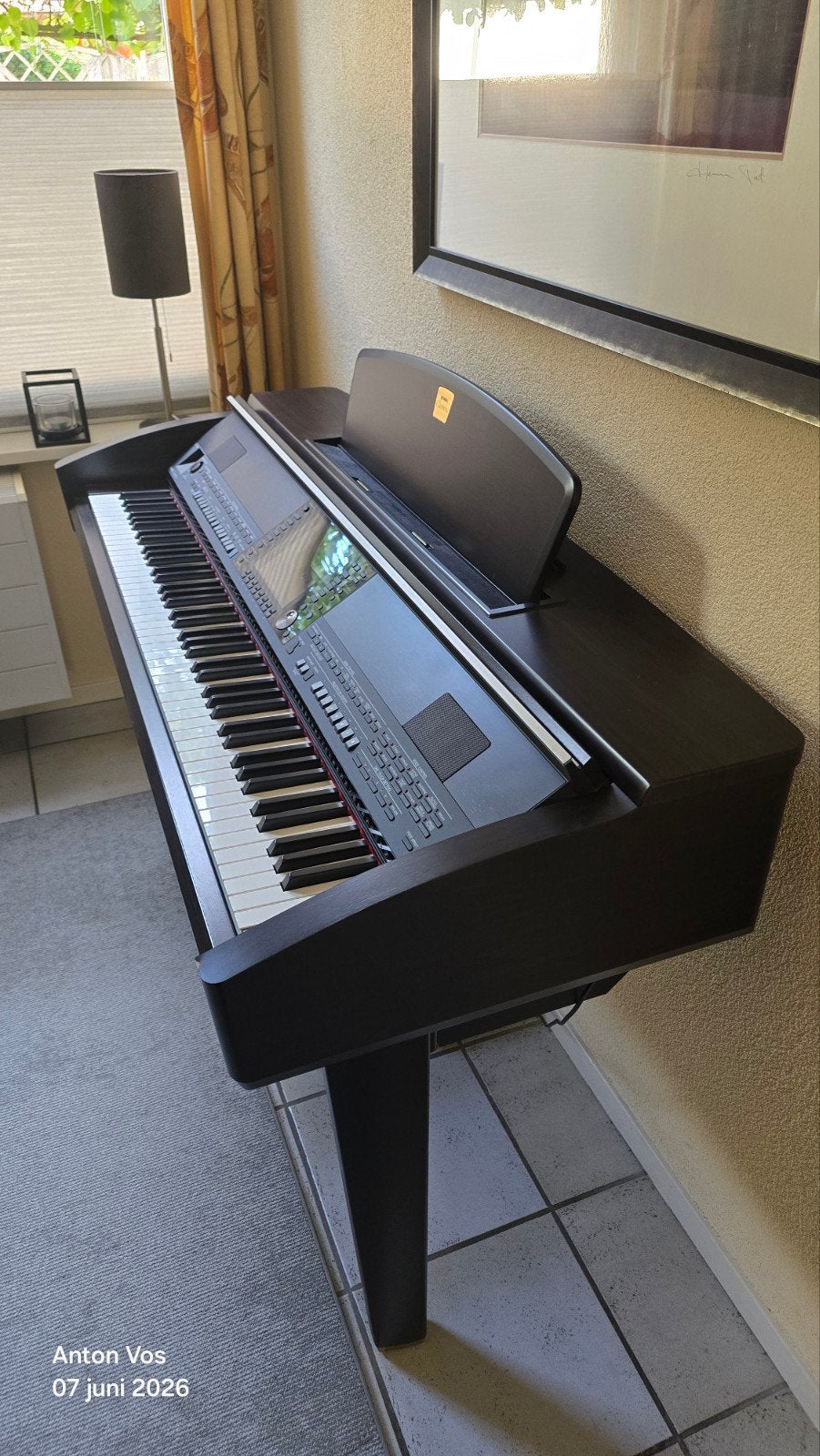 Yamaha clavinova cvp 407 zgan, Ophalen, Zwart, Zo goed als nieuw, Piano