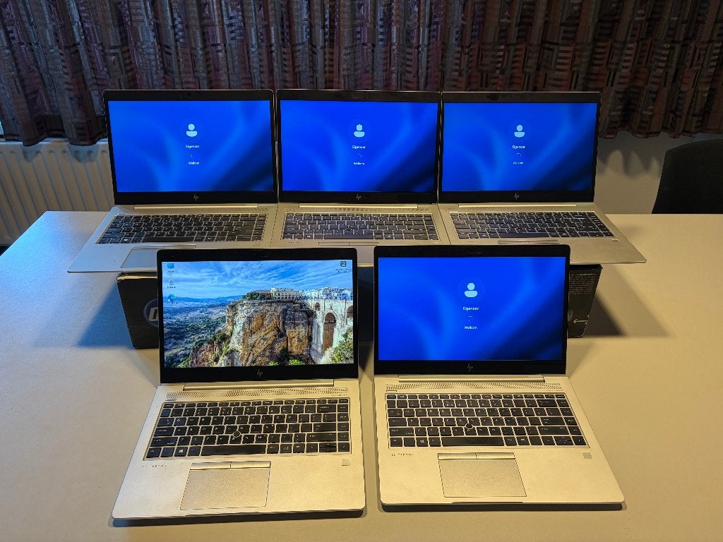 5x HP EliteBook 745 Ryzen3-2300U 8Gb-RAM 128Gb-SSD W11 85€, Computers en Software, Windows Laptops, Hp, Qwerty, 8 GB, Refurbished