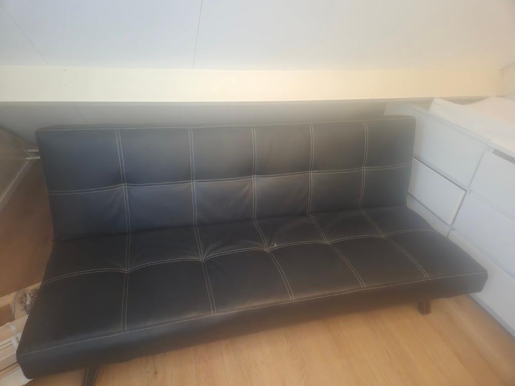 Zwart slaapbankje / futonbank, Ophalen of Verzenden